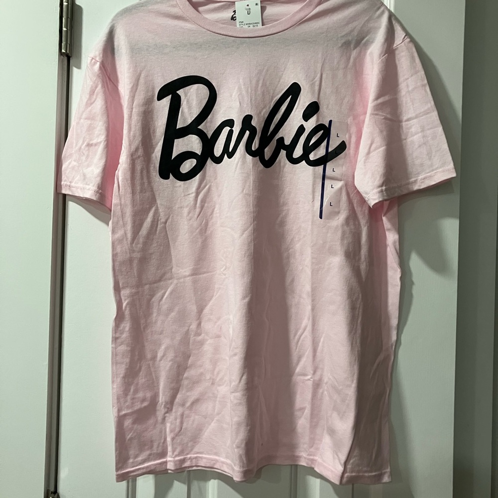Barbie Pink Tee with Black Logo